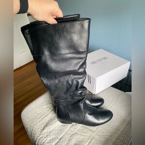 Dream Pairs Faux Leather Wide Calf Knee High Boots